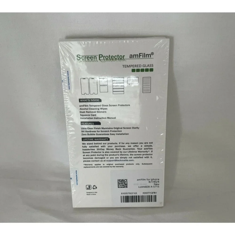 amFilm Tempered Glass Protective Screen Protector Film iPhone 8/7/6s/6‎